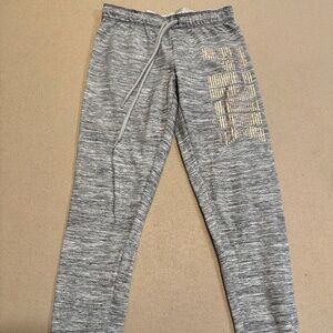 PINK Victorias Secret Gray Sweats Metallic Detail Size XS